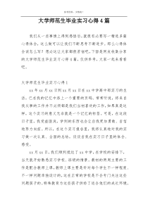 大学师范生毕业实习心得4篇