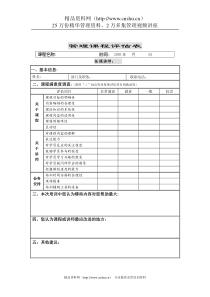 家电行业-管理课程评估表