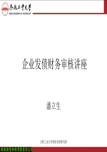 企业发债审核相关财务知识讲座