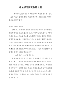 理论学习情况总结5篇