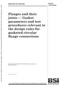 BS EN 13555-2004  Flanges and their joints. Gasket