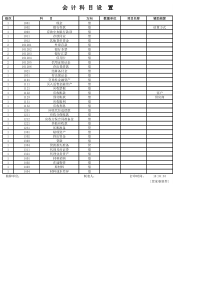 会计科目设置1