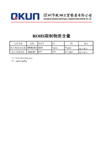 ROHS限制物质含量