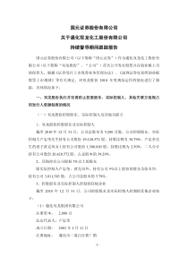 双龙股份：国元证券股份有限公司关于公司持续督导期间跟踪报告 XXXX