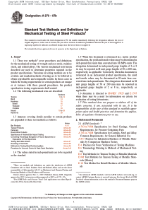 ASTM A370-07b钢产品机械测试的试验方法及定义
