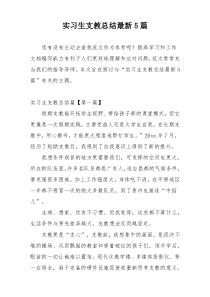 实习生支教总结最新5篇