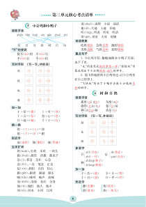 【语文一年级下册】第三单元核心考点清单