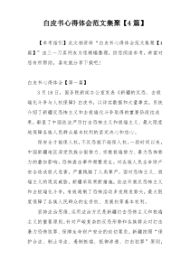 白皮书心得体会范文集聚【4篇】