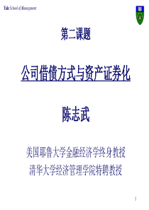 投资管理培训全套资料第二讲公司借债与资产证券化