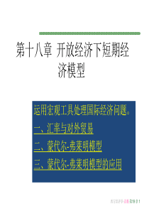 宏观经济学第18章开放经济下短期经济模型