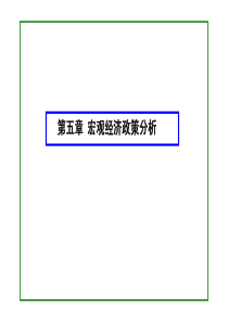 宏观经济学第五章宏观经济政策分析