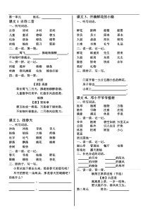 【二年级语文下册】二下单元词语整理与考点归纳 