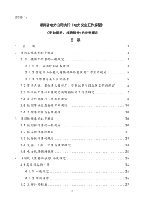 湖南省电力公司执行《国家电网公司电力安全工作规程》(