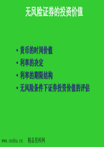 无风险证券的投资价值