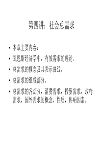 市场经济第四讲：社会总需求.