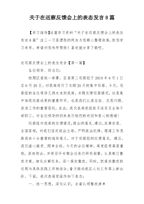 关于在巡察反馈会上的表态发言8篇