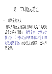 政府与非营利组织会计财政周转金