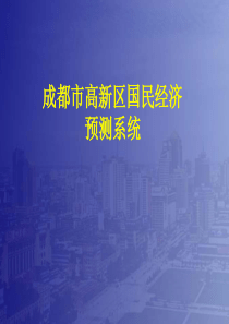 成都市高新区国民经济预测系统