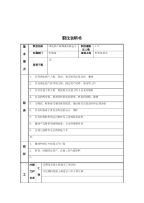 江动股份-办税会计职务说明书