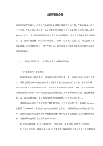 浅谈网络会计(doc6)(1)