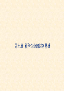 新创企业的财务基础