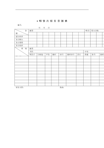 明信片收支日报表时借款单