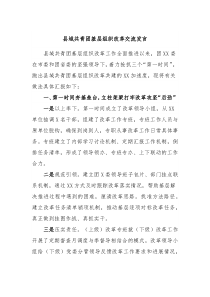 县域共青团基层组织改革交流发言