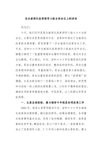 在全面深化改革领导小组全体会议上的讲话 (4)