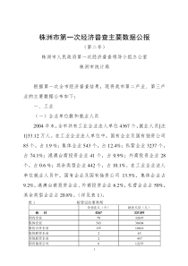 株洲市第一次经济普查主要数据公报