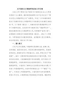 关于落实大兴调查研究活动工作方案