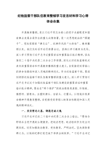 纪检监察干部队伍教育整顿学习发言材料学习心得体会合集