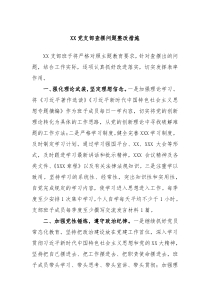 XX党支部查摆问题整改措施