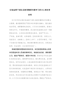 纪检监察干部队伍教育整顿专题学习研讨心得发言材料参考范文2篇