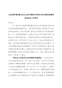 在县域环境质量状况及生态环境保护目标任务完成情况视察调查座谈会上的讲话