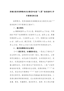 某镇在落实保障粮食安全情况和当前三夏抢收抢种工作开展情况的汇报