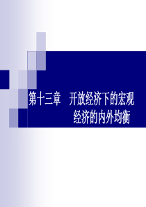 第10章开放经济体制下的国民经济均衡