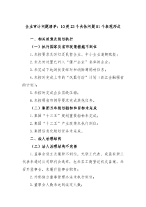 企业审计问题清单10类23个共性问题81个表现形式