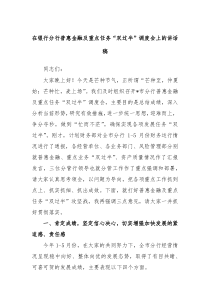 在银行分行普惠金融及重点任务双过半调度会上的讲话稿