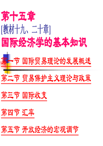 第15章国际经济学的基本知识