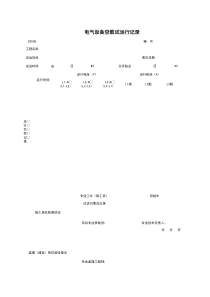 D0508_电气设备空载试运行记录