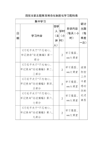 局党支部主题教育常态化制度化学习配档表