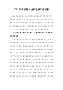 20XX年组织部长述职述廉汇报材料