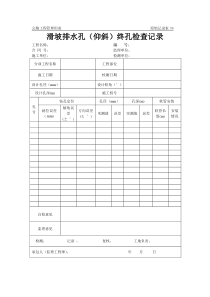 公路工程管理用表范本-滑坡排水孔（仰斜）终孔检查记录