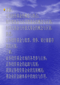 证券投资基金 PPT 第一章