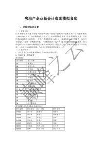 软件房地产企业新会计准则模拟套账