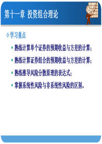 证券投资学第十一章证券投资组合理论