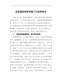 某某镇团委抓团建工作述职报告