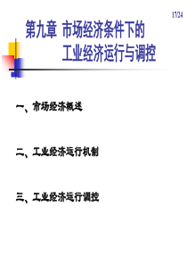 第九章市场经济条件下的工业经济运行与调控