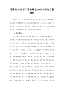 司法局20XX年工作总结及20XX年计划汇报材料