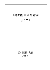 合肥排水防涝综合规划大纲